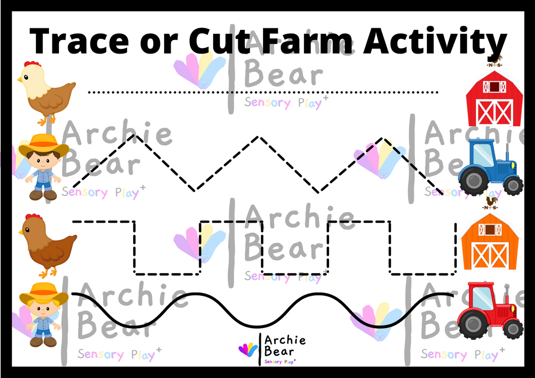 Farm Fun - Trace/Cut Farm Activity