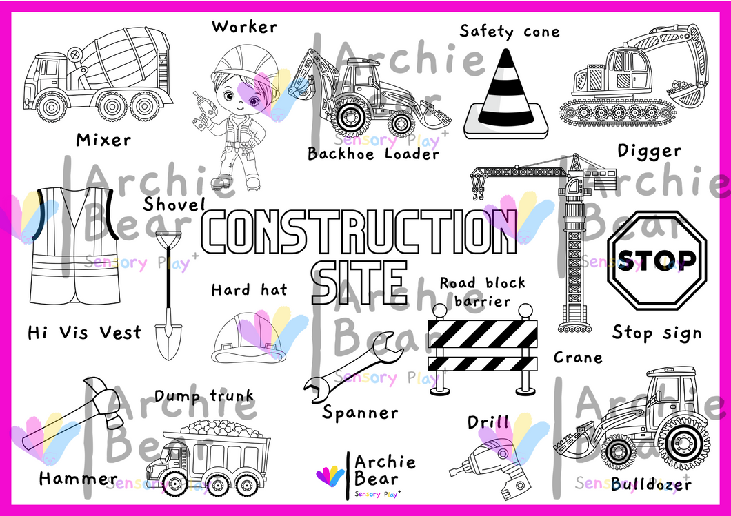 Construction Site - Colouring In Sheet