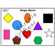 Load image into Gallery viewer, Copy of Colour &amp; Shapes - Shape Match
