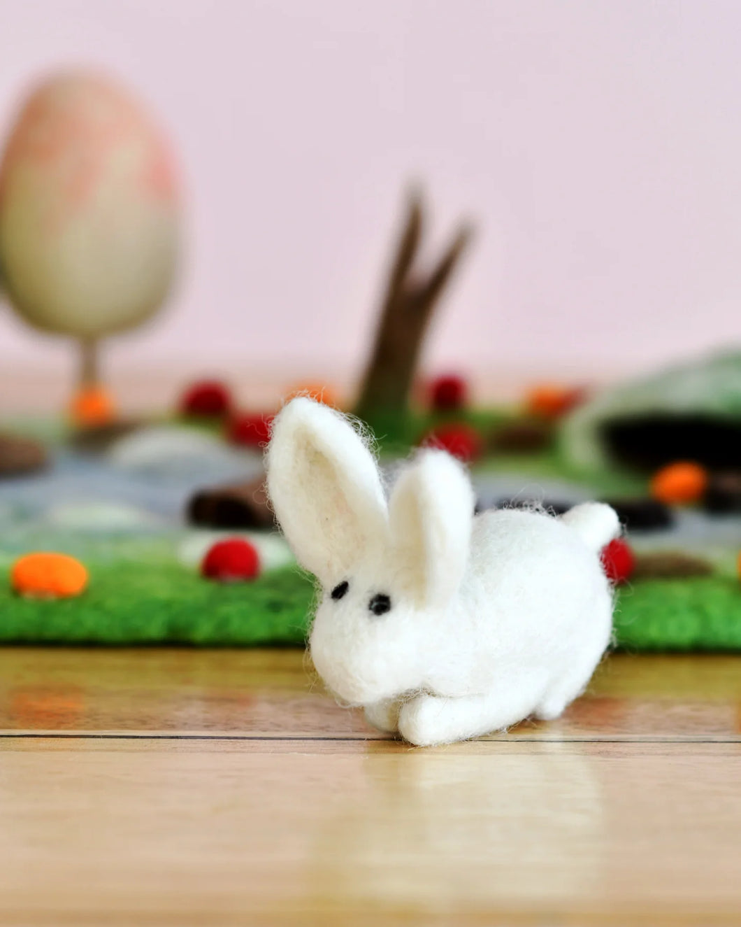 Tara Treasures - Felt White Rabbit Toy