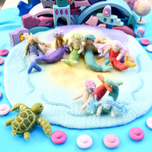 Load image into Gallery viewer, Tara Treasures - Mermaid Play Mat Playscape Small

