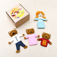Load image into Gallery viewer, Tara Treasures - Goldilocks and the Three Bears, Finger Puppet Set
