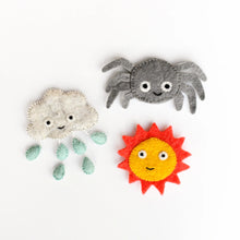 Load image into Gallery viewer, Tara Treasures - Itsy Bitsy Spider, Finger Puppet Set
