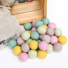 Load image into Gallery viewer, Tara Treasures - Wool Felt Balls in Pouch - Pastel Colours
