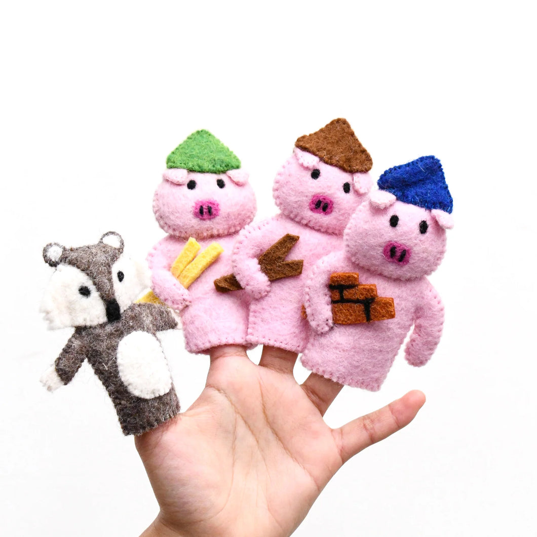 Tara Treasures - The Three Little Pigs, Finger Puppet Set